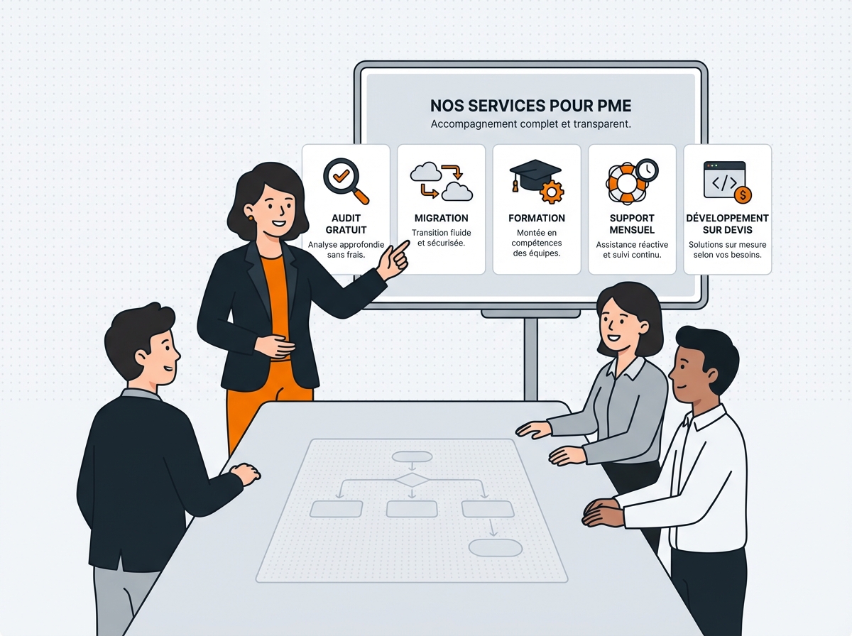 Tarifs consultant Google Workspace pour TPE/PME en BFC - audit, migration, formation, support